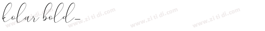 kolar bold字体转换